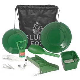 Sluice Fox All-in-One Gold Panning Kit with Portable Sluice – Featuring Miners Moss, Gold Trap Mat, Classifier, and Tote Backpack for Streamlined Gold Prospecting TPR