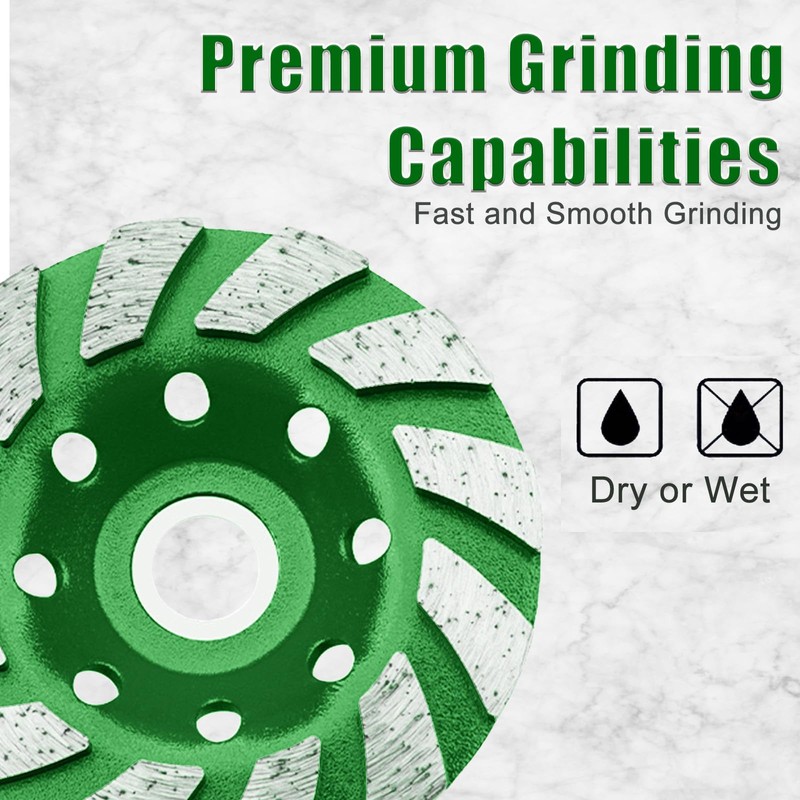 KY Retail 4 1/2 Inch Diamond Concrete Grinding Wheel 12-Segment