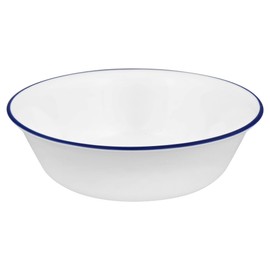 Corelle Dinnerware Set (4pc Set, Ocean Blues)-Set for 4 | Includes 4 x Cereal/Soup Bowls | 80% Recycled Glass | 3 X More Durable, Half the Space & Weight of Traditional Ceramic