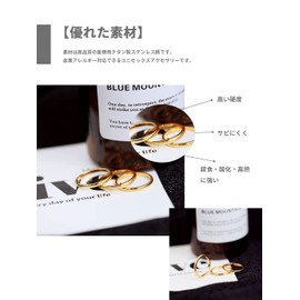 Cappuvini Women's Ring, Men's, Pinky Ring, Stainless Steel, Hypoallergenic, Adjustable Size, Simple, Popular, Set of 3, Zirconia Titanium Ring, Birthday, Anniversary, Party, Gift, Fashion Accessory,