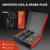 A-Premium Set of 4 Ignition Coil Pack and Iridium Spark