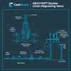Cash Acme EB45 Pressure Regulating Valve, Double Union, 3/4 Inch