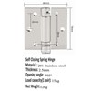Neckip 4Pcs Self Closing Door Hinge,75mm Duty Square Stainless Steel