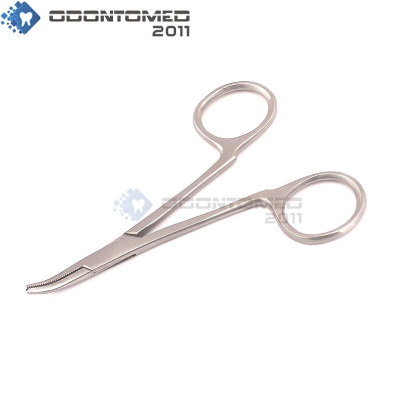 OdontoMed2011 Mini Non-Locking Hemostat Forceps Curved for Ear Care ODM