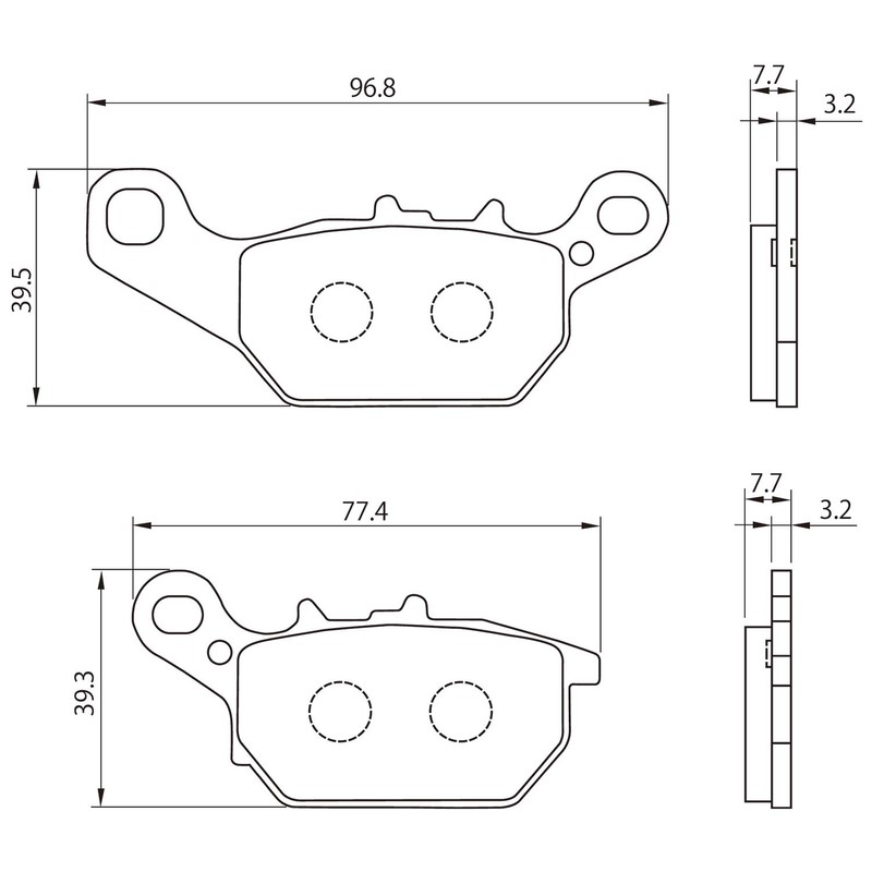 Daytona 99850 Motorcycle Brake Pads Red Pads (Semimetal Pads) Axis