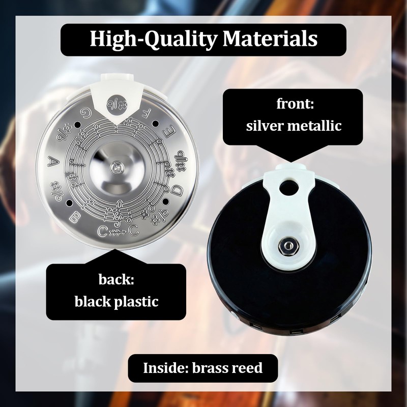 13 Tones Pitch Pipe C-C Tuner,Round Design,Rotating Mouthpiece,Easy Tuning for