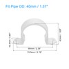 sourcing map 6Pcs PVC Pipe Straps, 40mm(1-4/7") Plastic Conduit Strap