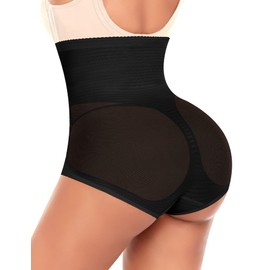 Tummy Control Shapewear Panties for Women High Waisted Cincher Shaping Underwear Body Shaper Girdle (A# Slim Black-4,XXL)