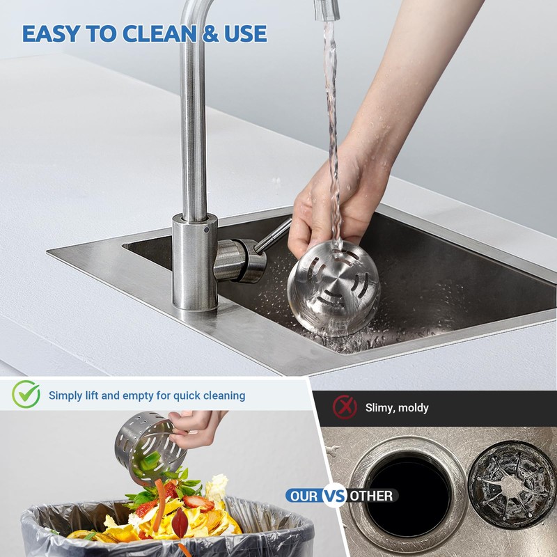 BOTEMY 3-1/2 Inch Extended Garbage Disposal Flange with Deep Strainer