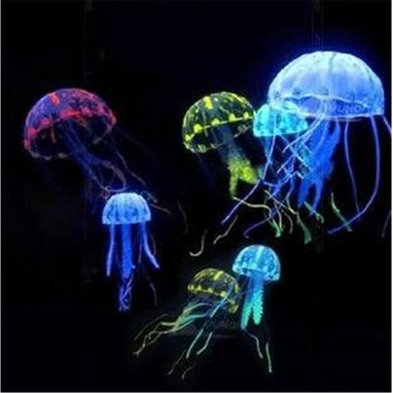 GANPUB Purple Artificial Simulation Glowing Jellyfish Suitable for Fish Tank,Aquarium