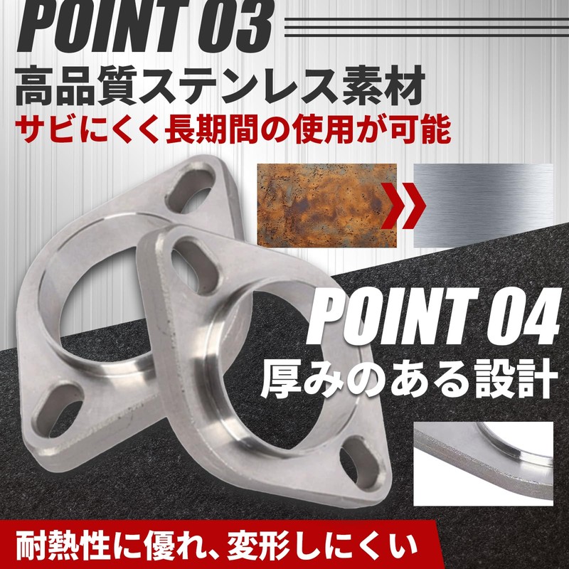 FUKUMIDO Muffler Flange Motorcycle Welding Silencer Bracket Stainless Steel Muffler