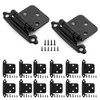 20 Pack Cabinet Hinges, Matte Black Self Closing Overlay Kitchen