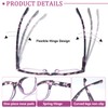fadbon 4 Pack Progressive Multifocus Reading Glasses for Women Blue