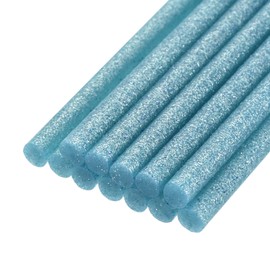 sourcing map Mini Hot Glue Sticks for Glue Gun 7mm x 200mm Glitter Sky Blue 12pcs