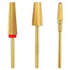 Qianyu 3-Piece Nail Drill Set 5-in-1 Carbide Nail Art Tools
