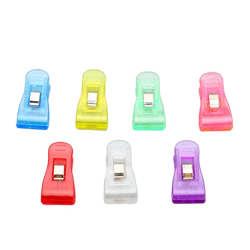 100 Pcs Plastic Clip Colorful Clear Clothespins Photos Crafts Memos