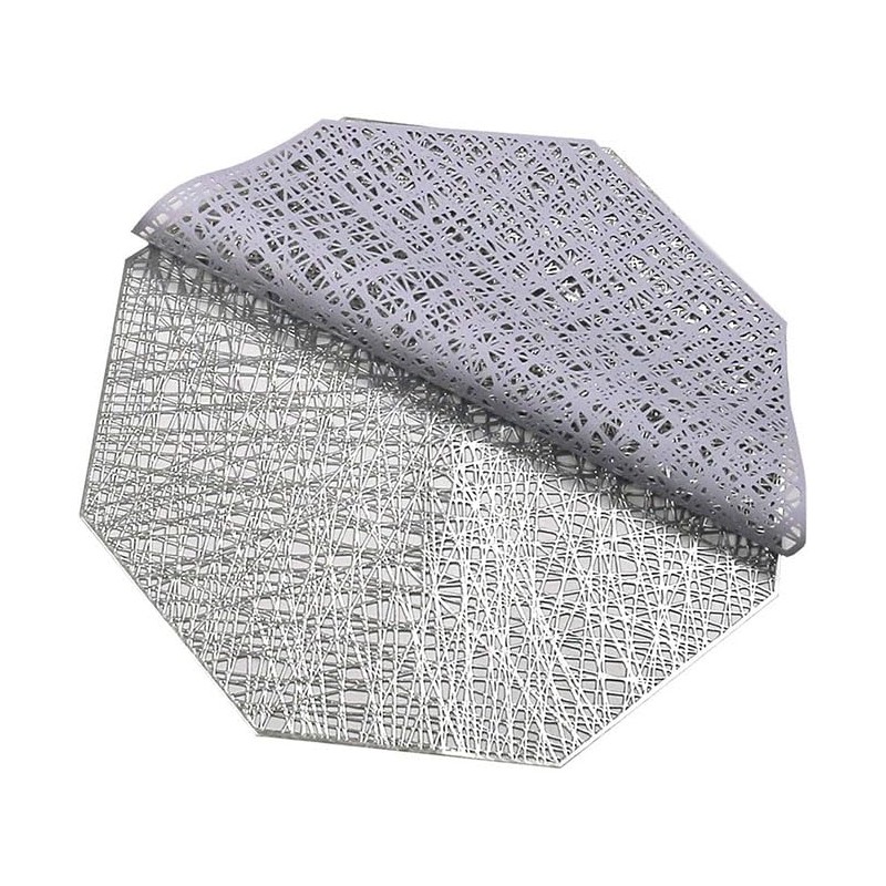 XUNQUCOM Hollowed Out Octagonal Light Luxury Insulated Table mat 6pcs