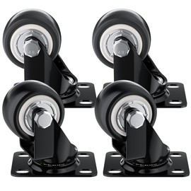 4PCS rubber castors wheels, Swivel Castors,Universal Rotary Caster Wheel for Furniture