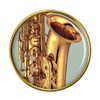 Giftshop UK Saxophone Badge, Metal