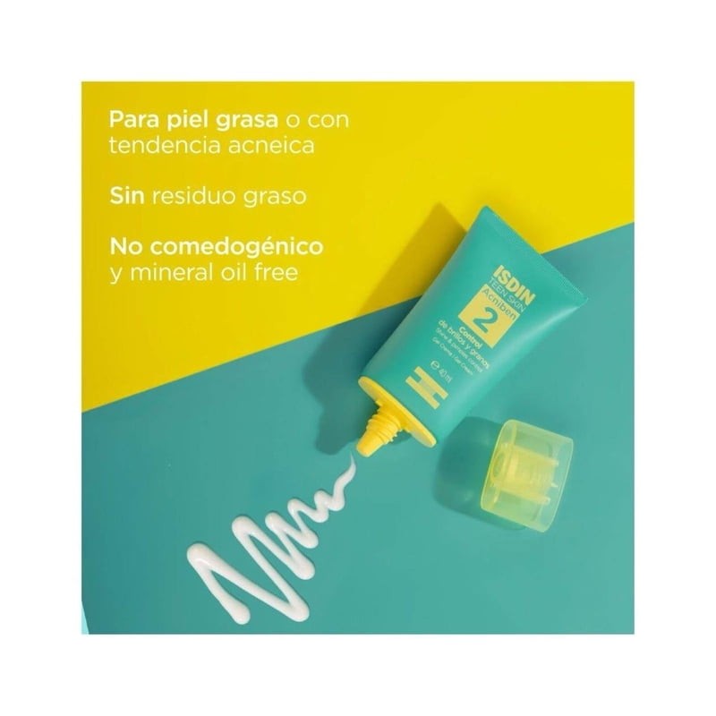Crema facial Isdin control de brillos y granos piel grasa