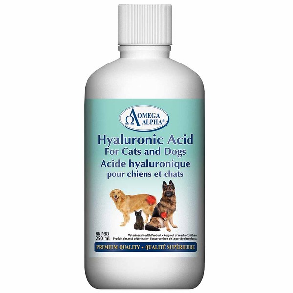 Omega Alpha HA-180 Hyaluronic Acid for Pets (Animal) Improves Mobility and Reduces Inflammation, 1000ml (1L) / Natural Flavour