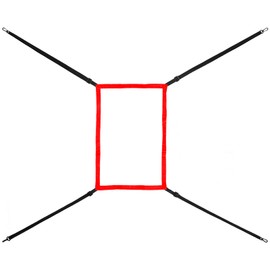 AOLIGEIJS Baseball Net Adjustable Strike Zone Target… (Strike Zone, Red)