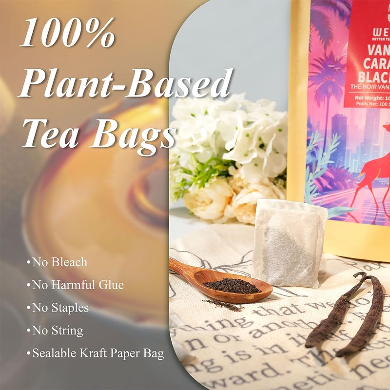 WT WEETEE Vanilla Caramel Black Tea,100 Count Caramel Vanilla Flavored