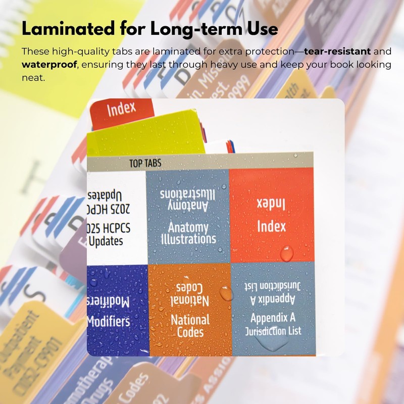 Index Tabs for HCPCS Level II Professional 2025 Code Book