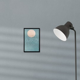 artboxONE Poster with Black Frame 30 x 20 cm Nature Fly Away into The Sun Picture Bird Flying