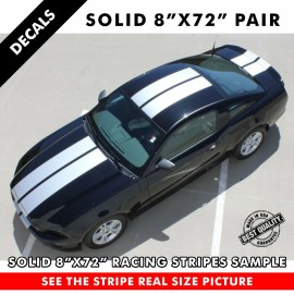 MSD Set of two 72 x 8 Rally racing stripes vinyl decals stickers any car |16 - Matte Black