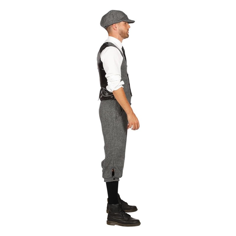 shoperama 20s Peaky Blinders Suit Knickerbocker Men's Costume Black and