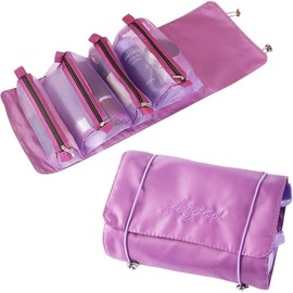 Bolsa de Cosmeticos, Estuche Organizador Portatil de Viaje, Bolsa de Cosméticos Multifuncional, Neceser Mujer para Viaje y Uso Diario, Regalo Íntimo para Damas, Viajeros de Negocios, Violáceo