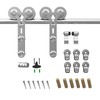 7FT Sliding Barn Door Hardware Kit, Stainless Steel Track for