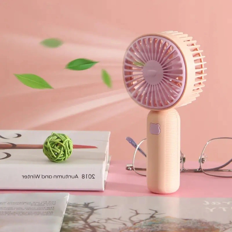 Mini Ventilador Portátil Recargable Ventilador De Mano Color Rosa