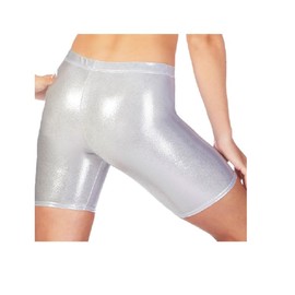 BODYWEAR LTD Childrens Cycling Shorts in Shiny Metallic (Womens (Silver, S/M)
