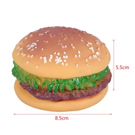 Galepromot 4 Pcs Bite-Resistant Dog Toys Squeaky Chewing Toys Tooth Cleaning Dog Supplies, Golden Retriever Teddy Pets, etc, Dog Training, Sofa Damage Prevention, Hamburger Pet Toys Dog Squeak Toys