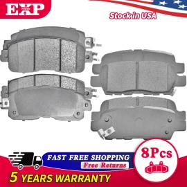 EXPPOWER Brake Pads Front &amp; Rear Ceramic Disc For Nissan Altima 2017 2016 2015 2014 2013