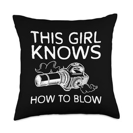 This Girl Knows How To Blow Autumn Leaf Blower Throw Pillow