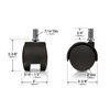 Slipstick CB682 2 Inch Replacement Office Chair Wheels (Set of