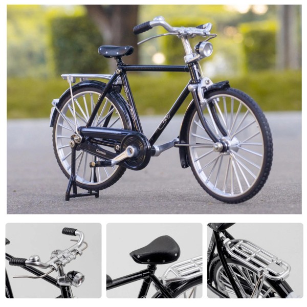 Unbranded Mini Bicycle Model Kit Miniature 1:10 Scale Retro Bicycle