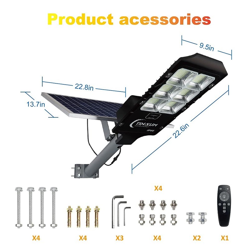 600W Solar Flood Street Lights Outdoor,Solar Security Lights 30000 Lumens