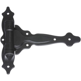 National Hardware N346-200 V6220 TruClose Decorative Spring T Hinge in Black, 7-3/4" x 8-1/2", 2 piece