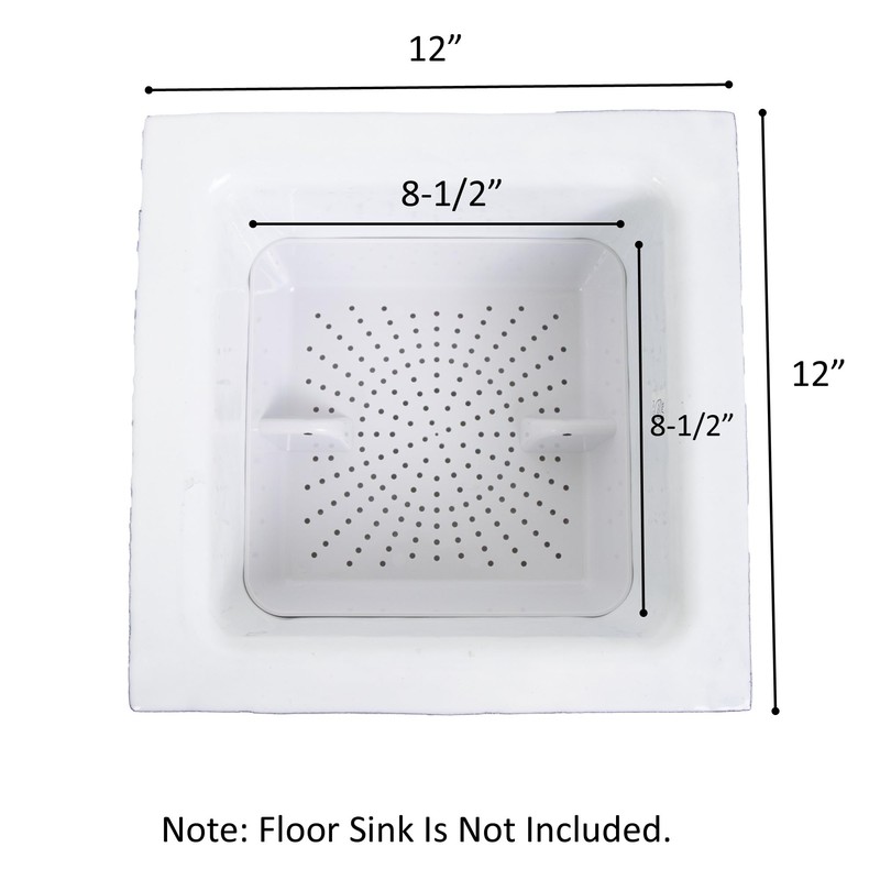 EquipmentBlvd Floor Sink Drain Strainer ABS Plastic Drop-in Basket 8-1/2"