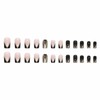 MISUD Medium Square Press on Nails Squoval Fake Nails Black