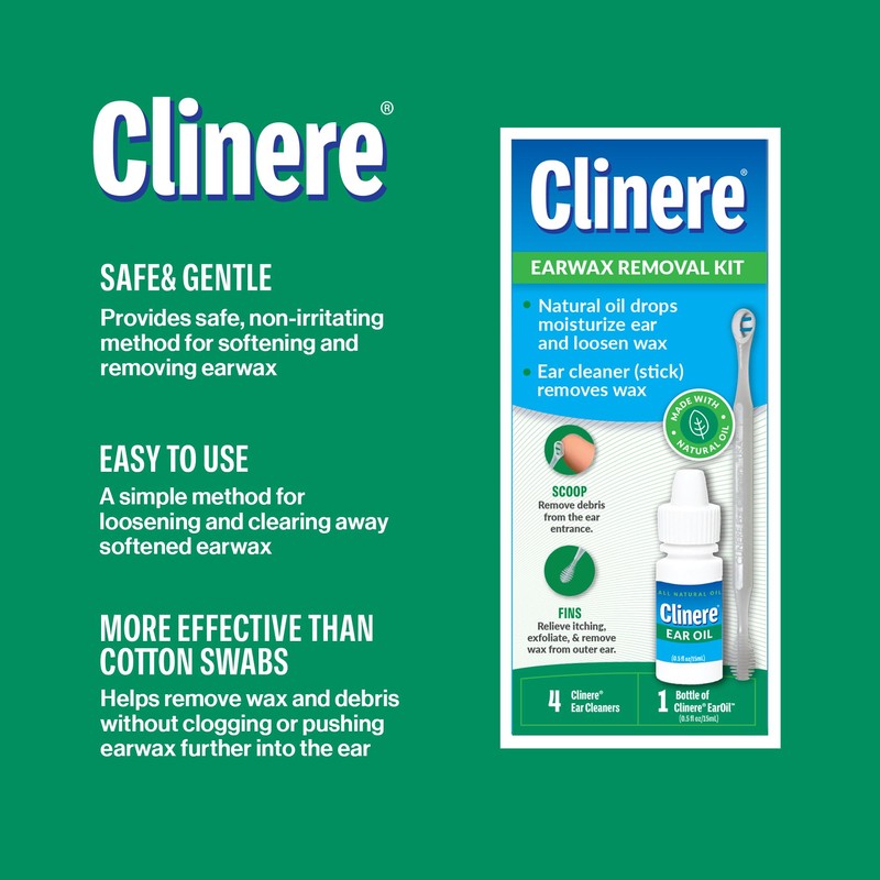 Clinere Ear Oil Conditioner & Ear Cleaners Cleaning Care Kit,