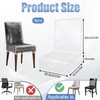 4 Pack Plastic Chair Covers, Clear Dining Room Chairs Cover