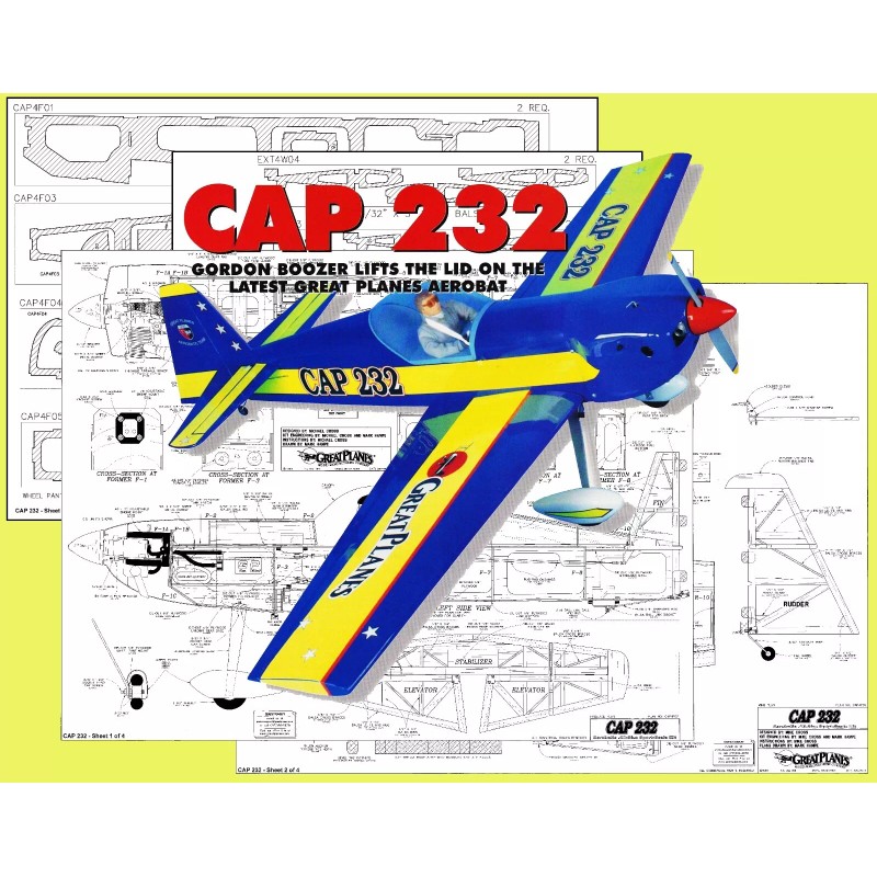 Great Planes Model Airplane Plans (RC): CAP 232 58" Wingspan