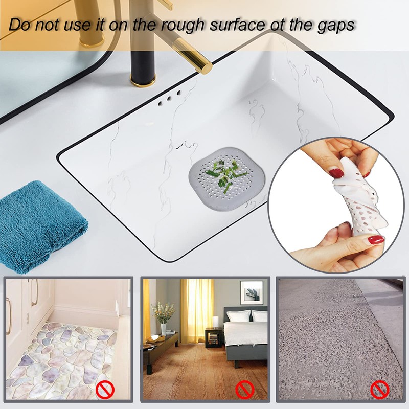 Hair Drain Catcher,Square Drain Cover for Shower Silicone Hair Stopper