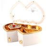 Jewelry Boxes Double Heart Ballerina Musical Jewelry Box Storage Case