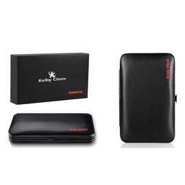 Keiby Citom Professional Stainless Steel Nail Clipper Travel & Grooming Kit Nail Tools Manicure & Pedicure Set of 15pcs with Luxurious Case (Black/Red)